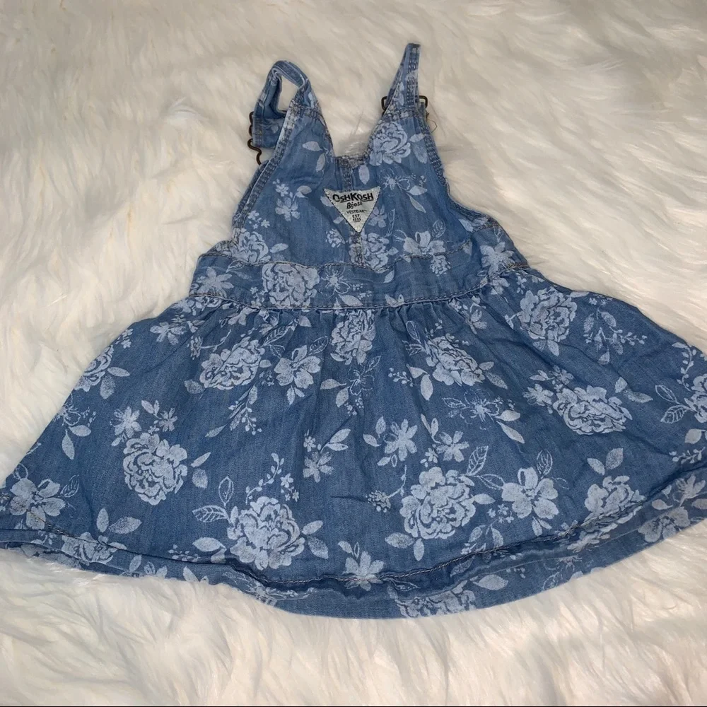 Oshkosh B’Gosh denim overall dress — 12 months